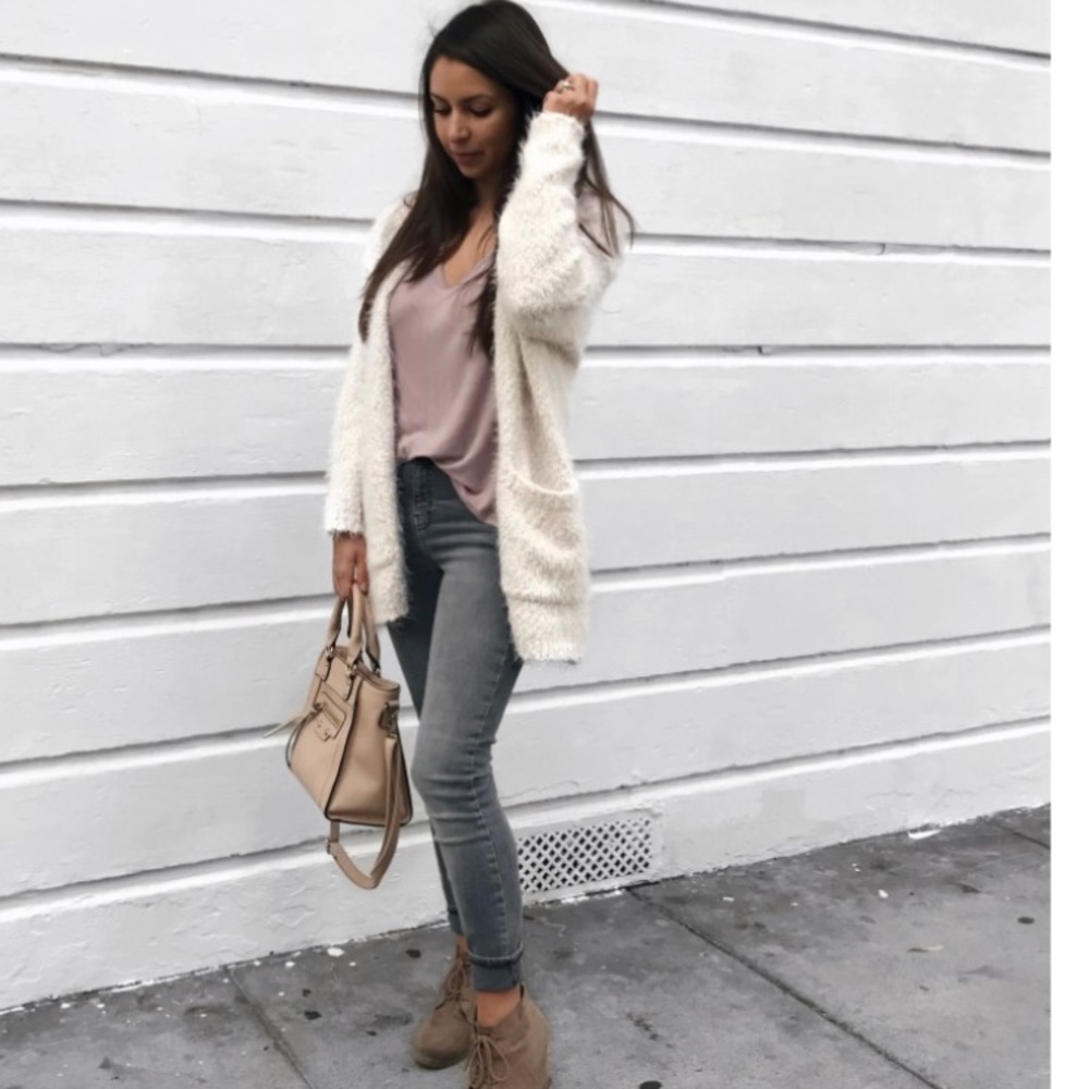 Slouchy eyelash cardigan by Express